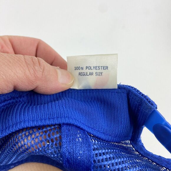 Vintage Foam Mesh Rope Snapback Trucker Hat Blue White Mr. Nice Guy Cap - Picture 9 of 9